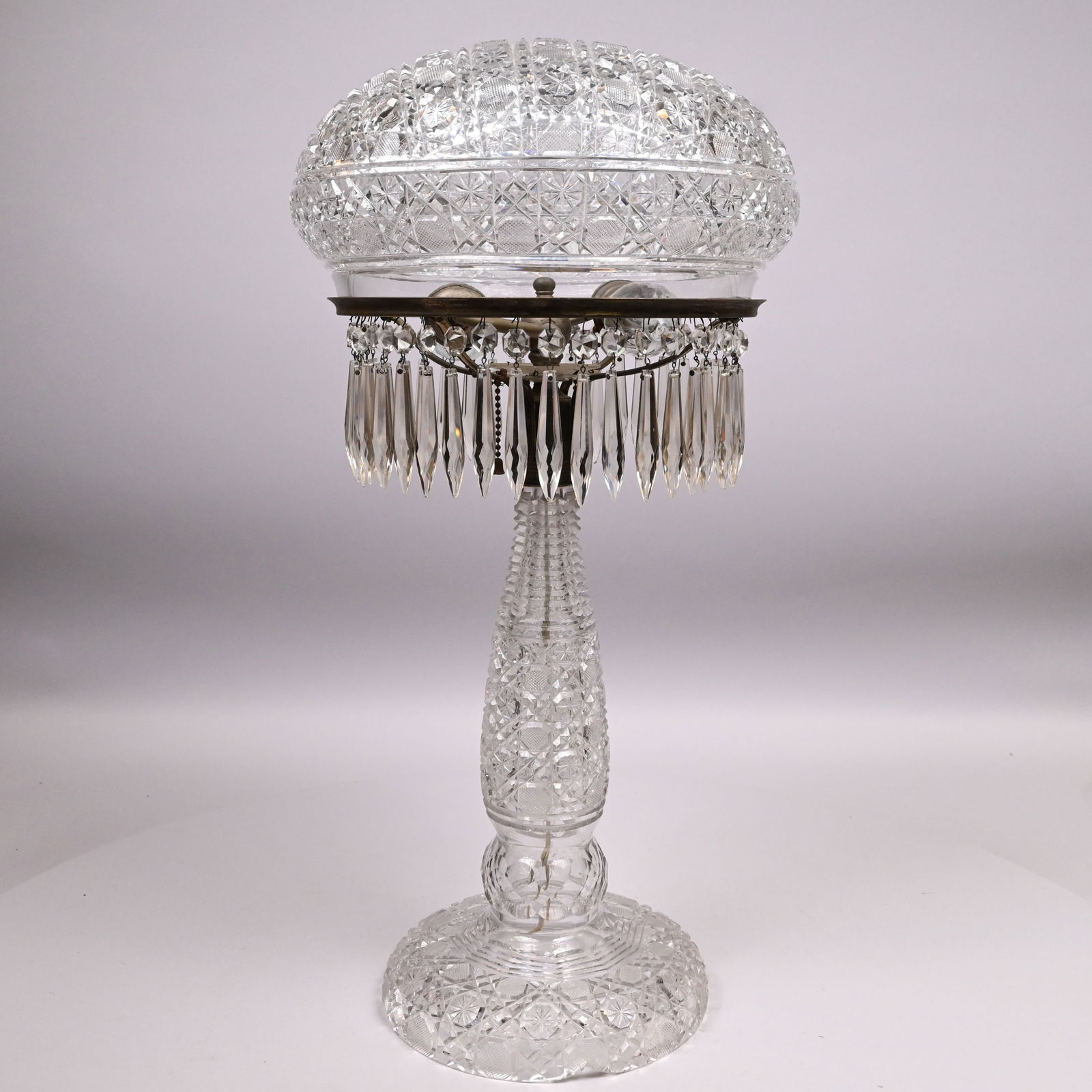 American Brilliant Cut Glass 'Harvard' Table Lamp (1 of 5)