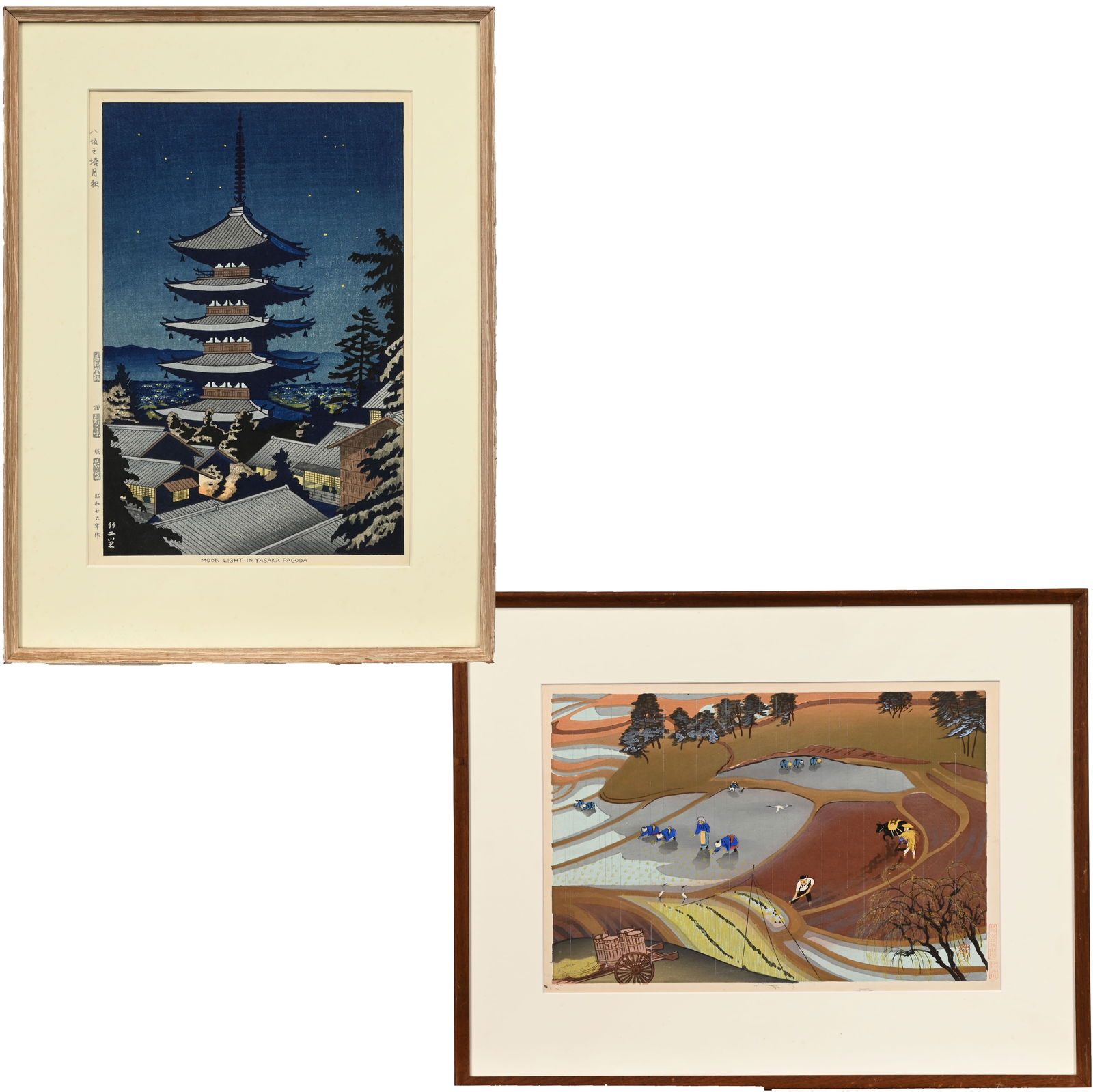 Two Japanese Woodblock Prints (1 of 9)
