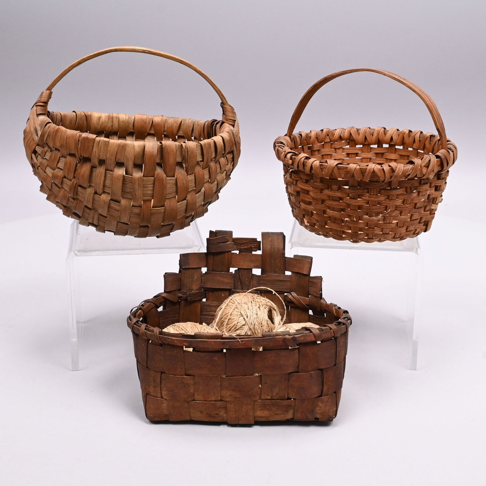Three New England Splint Baskets (1 of 13)