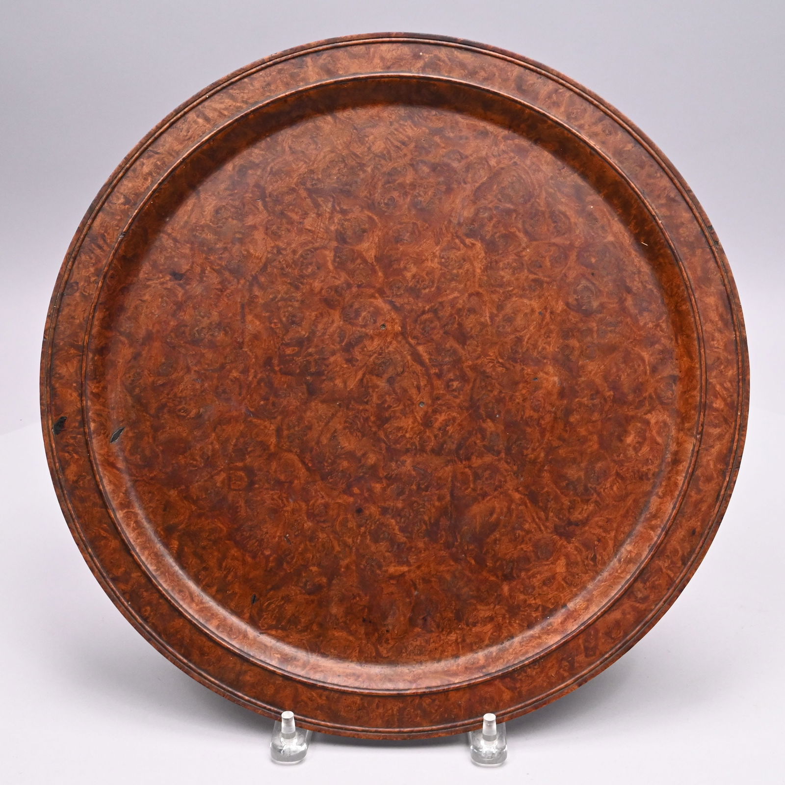 American Turned Burlwood Circular Tray (1 of 3)