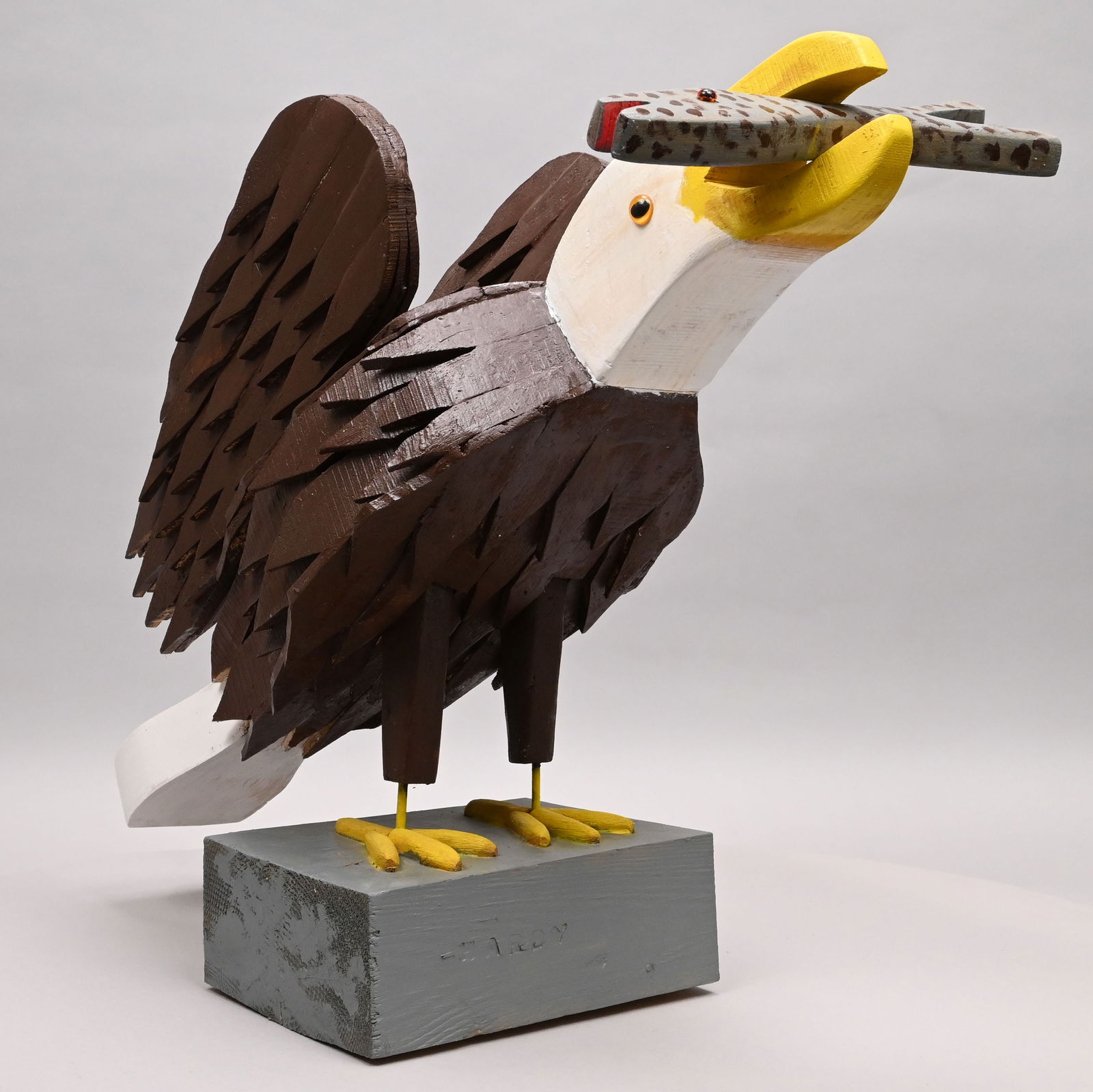George Hardy -Folk Art Figure of an Eagle and Fish (1 of 8)