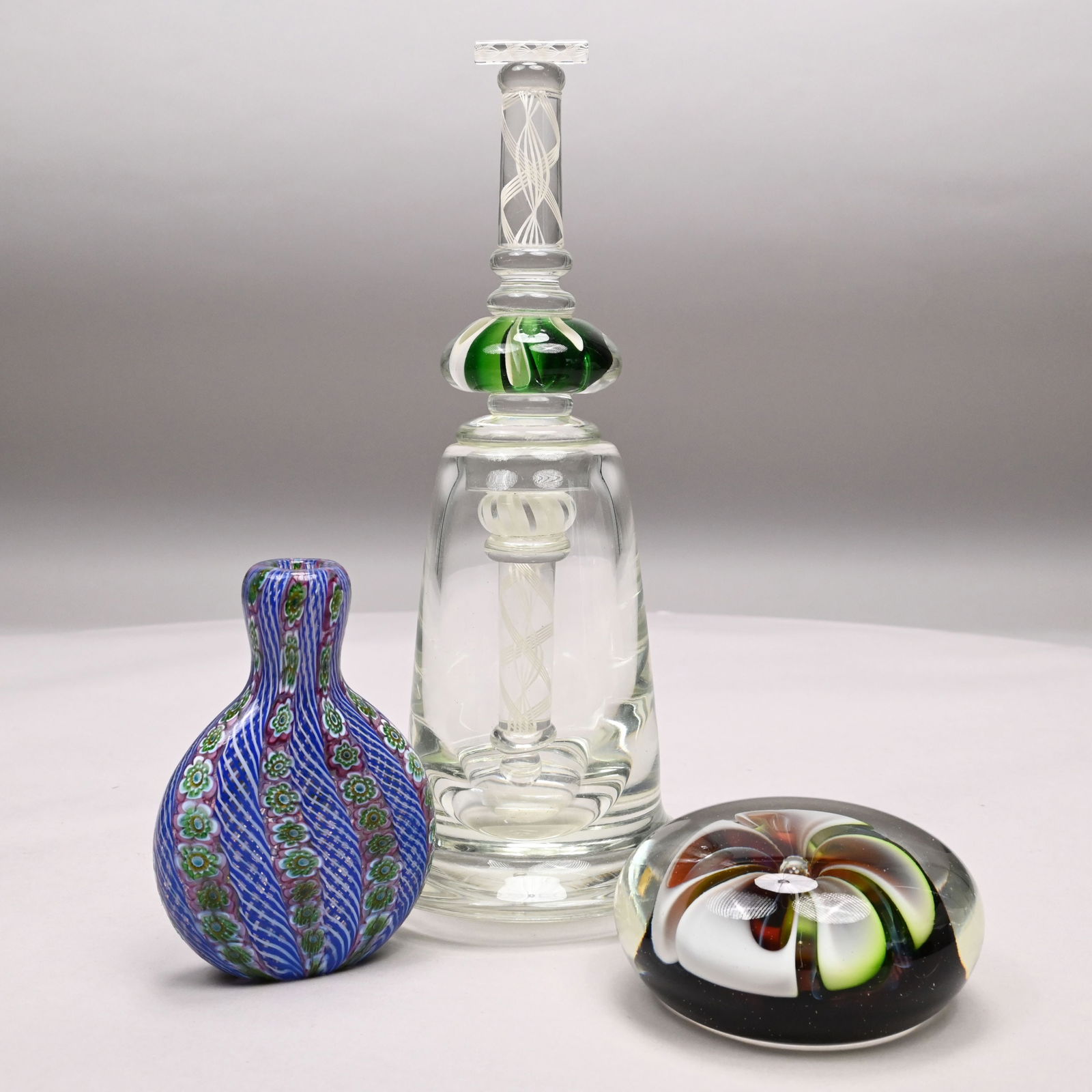 Charles Wright-Two Glass Objects &an Italian Flask (1 of 16)