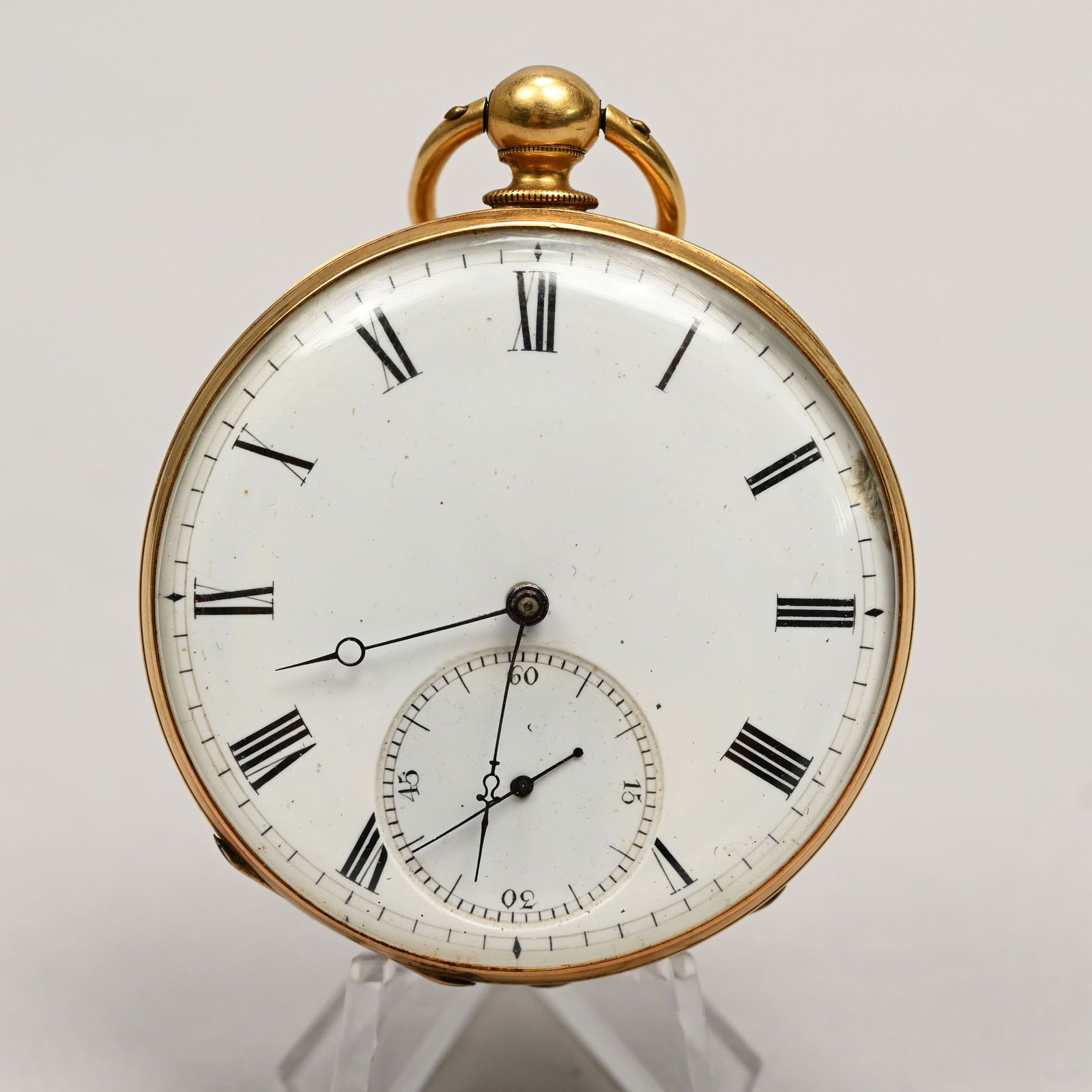 French Gold Gentleman's Open Face Pocket Watch (1 of 7)