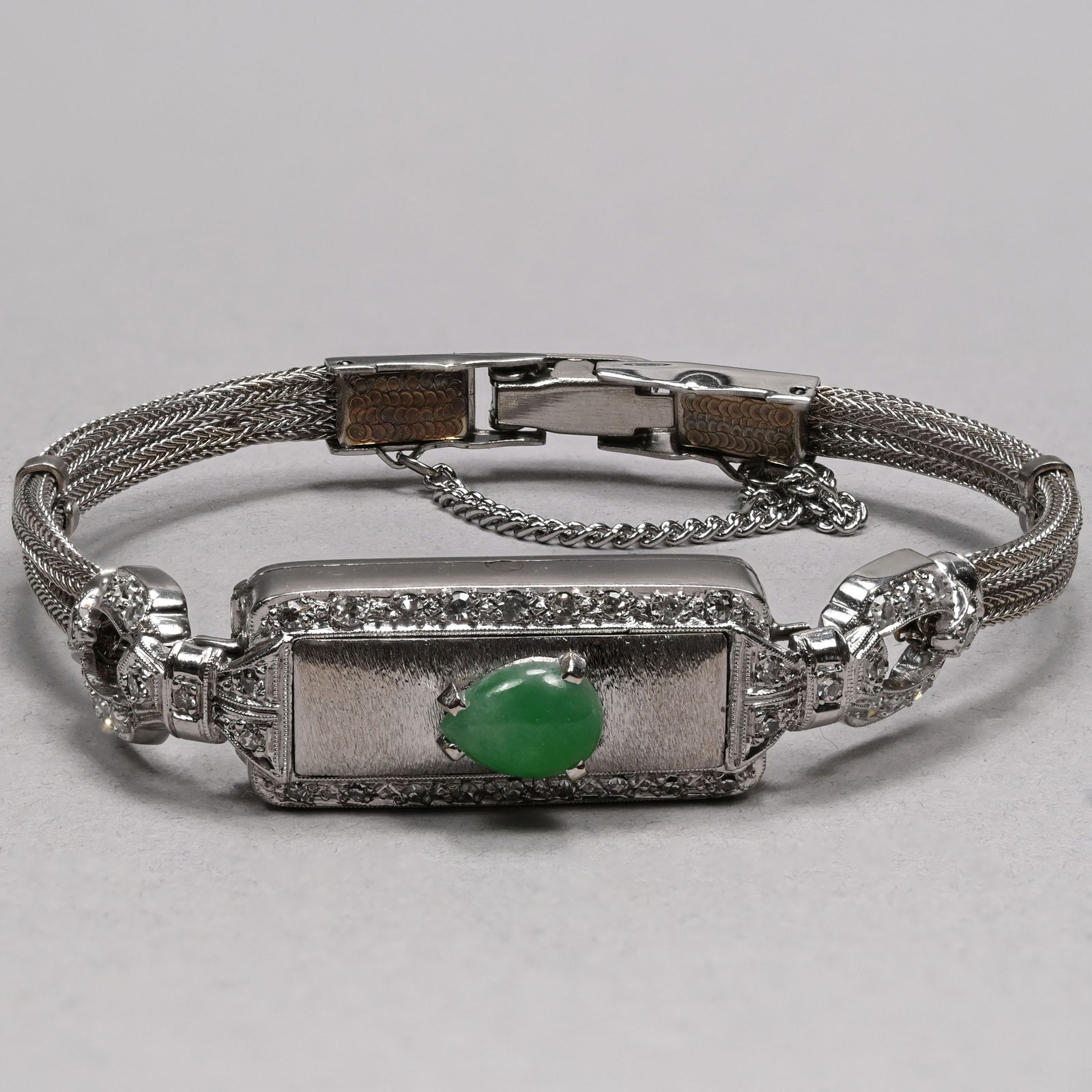 Ladies 90/ 10 Platinum Diamond and Emerald Locket (1 of 4)