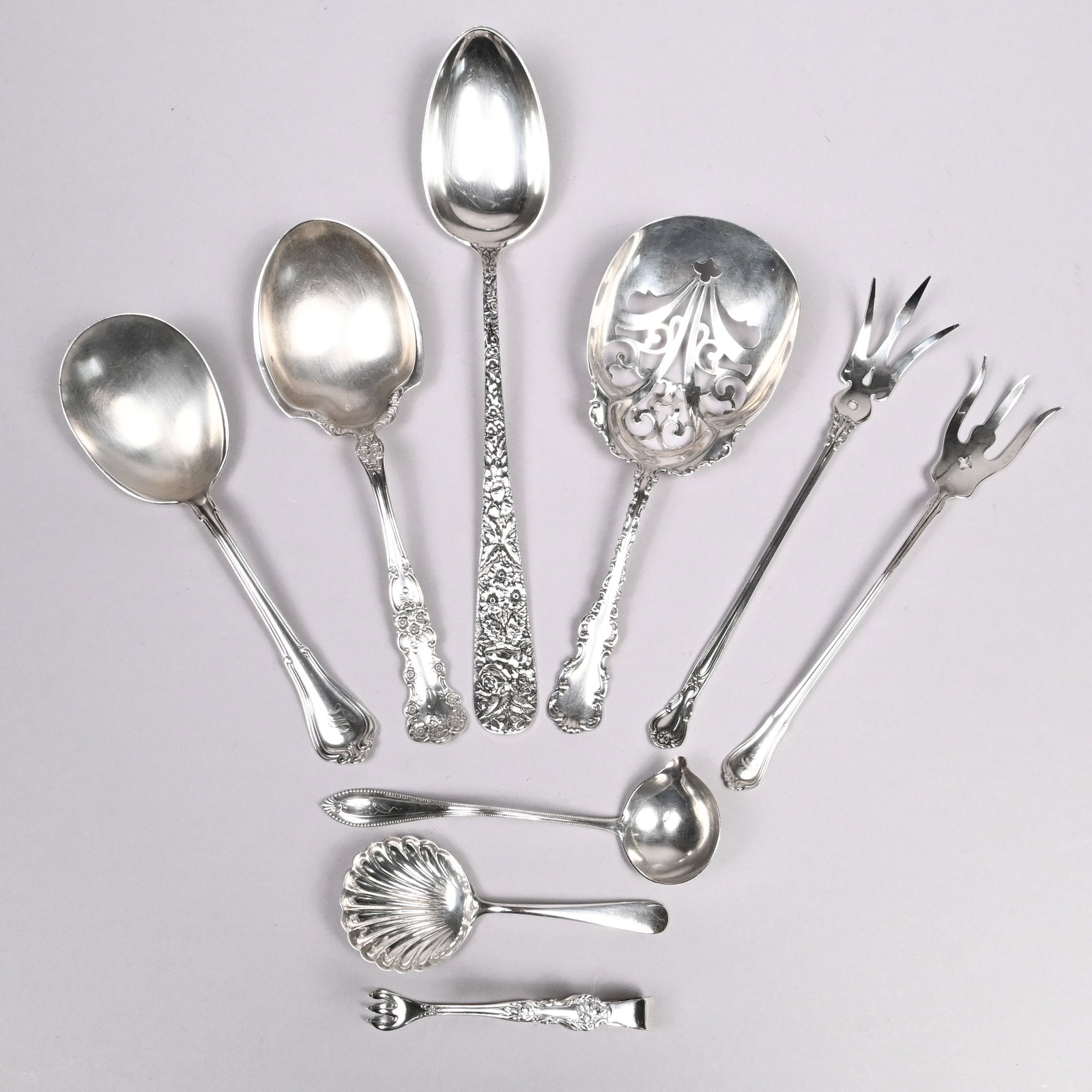 Nine American Sterling Silver Serving Utensils (1 of 15)