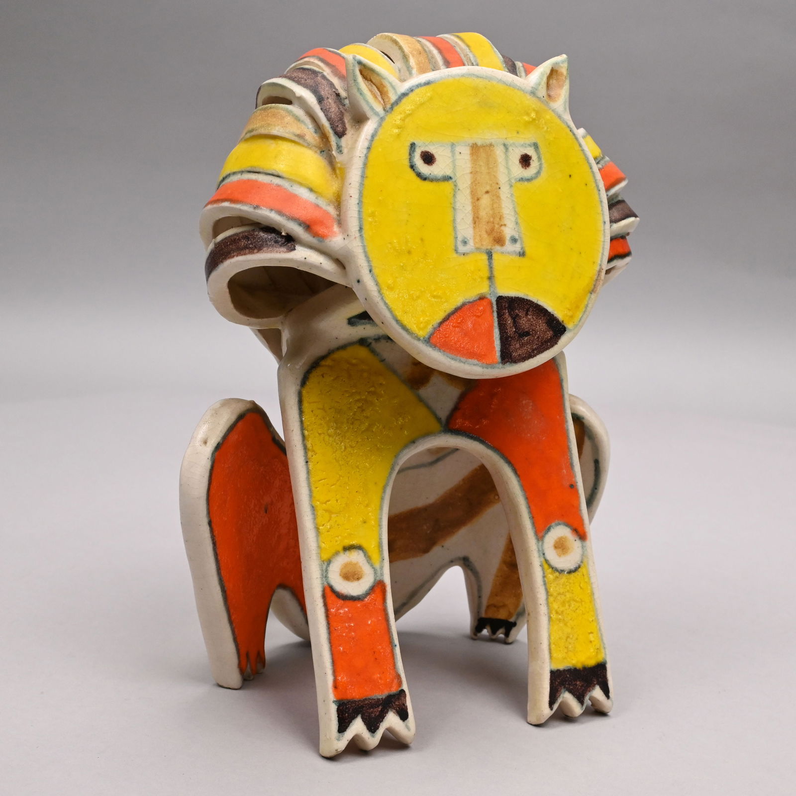 Bruno Gambone - Glazed Stoneware "Lion" Sculpture (1 of 9)