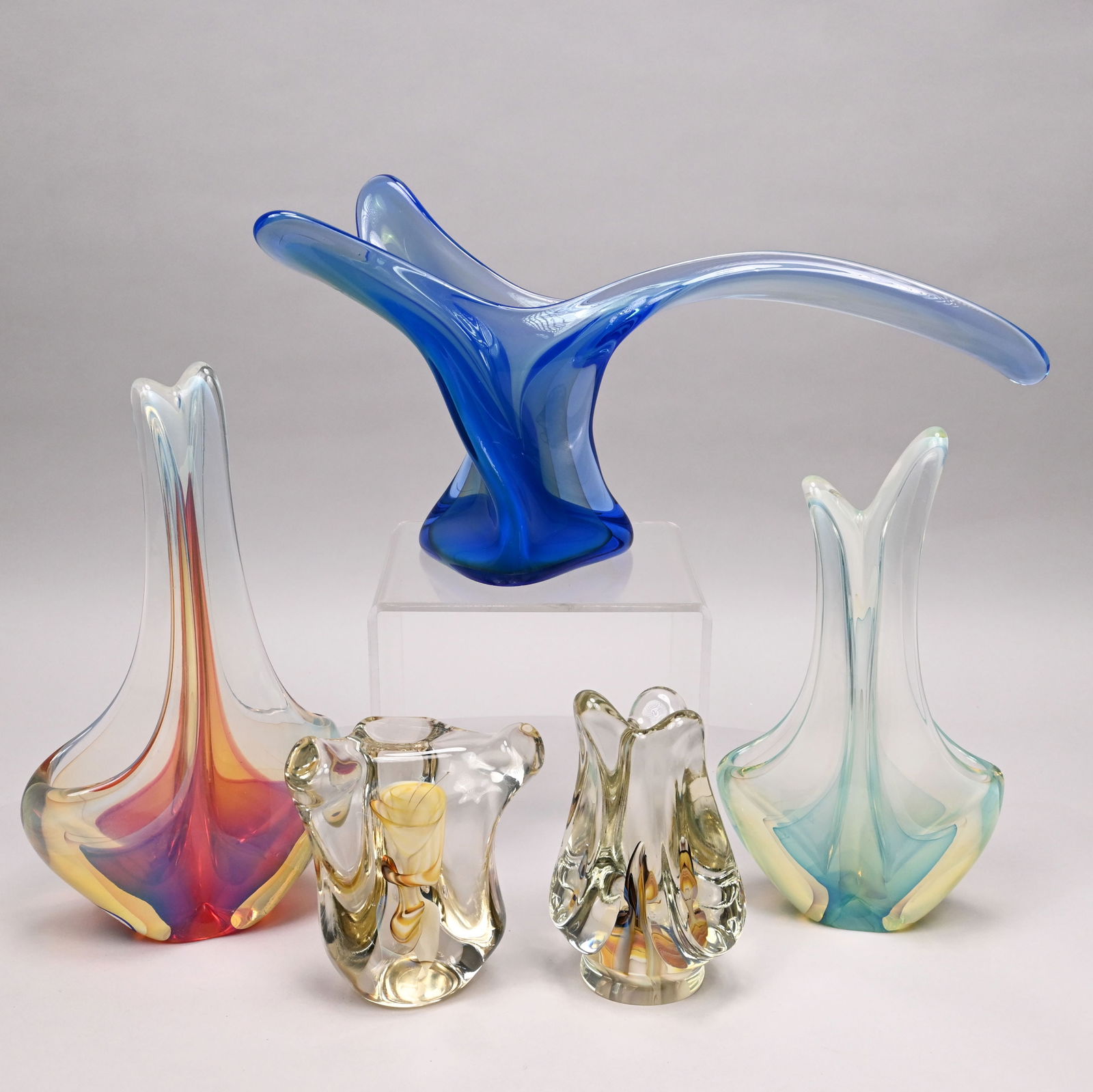 Charles Wright-Five Blown Glass Vases & Sculptures (1 of 19)
