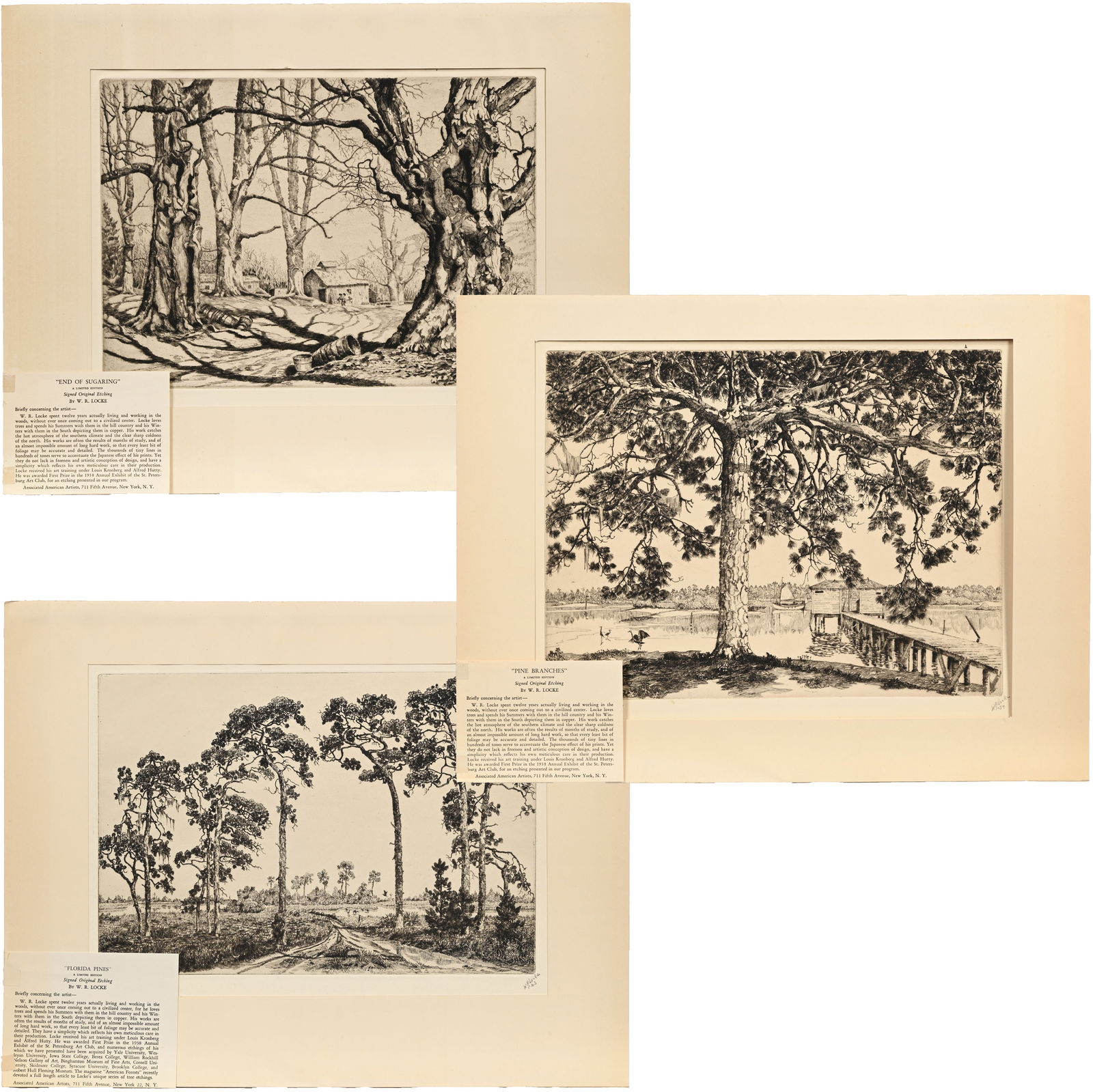 Walter Ronald Locke- Three Etchings, 1939 and 1943 (1 of 10)