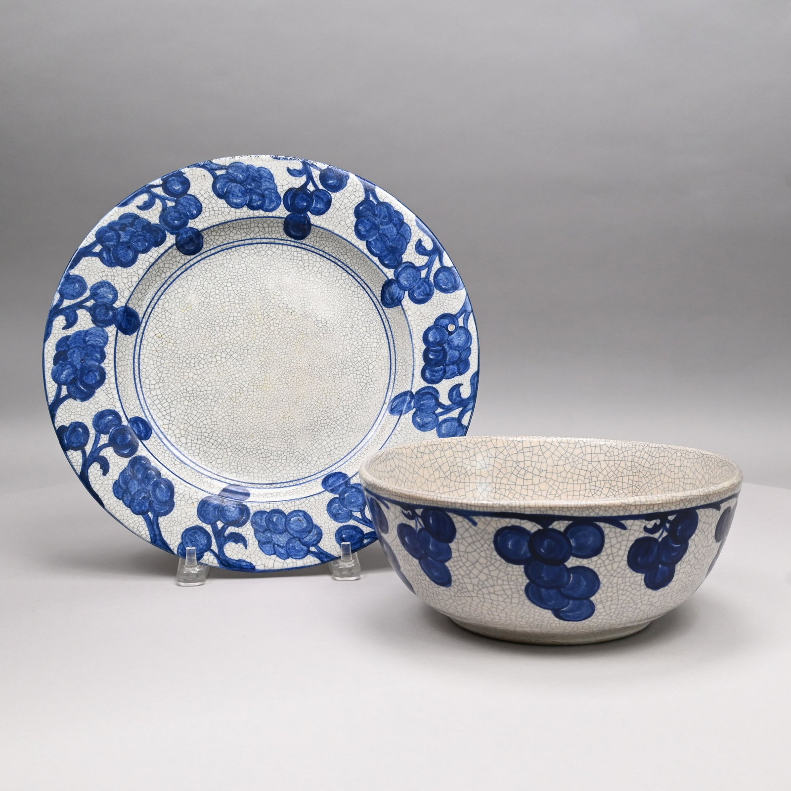 Two Dedham Pottery 'Grape' Serving Pieces (1 of 5)