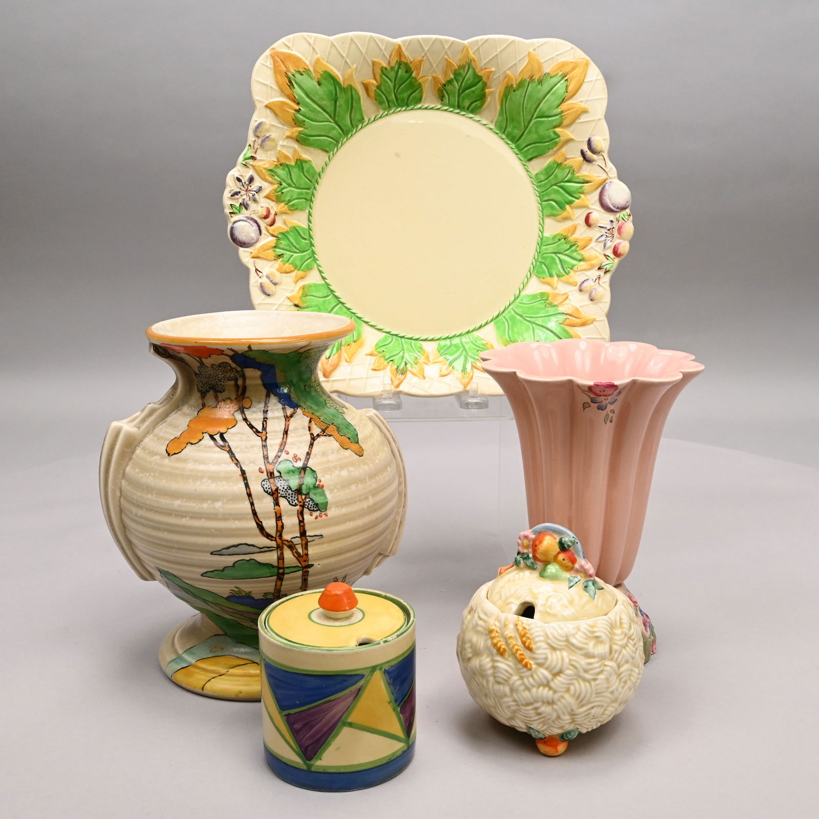 James Kent 'Cydonia' Vase & 4 Clarice Cliff Wares (1 of 18)