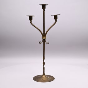 Arts & Crafts Hammered Copper Candelabrum,Roycroft