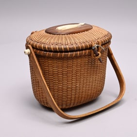 Nantucket Woven Basket Purse, Sherwin P. Boyer