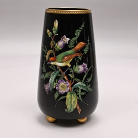 English Glass Vase, Attrib. to Thomas Webb & Sons