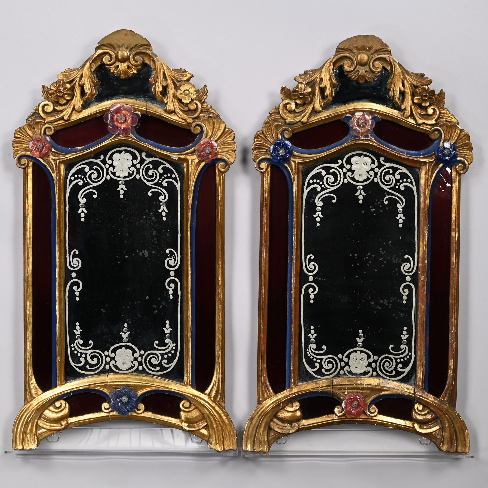 Pair of Venetian Painted and Giltwood Mirrors (1 of 6)