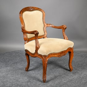 Louis XV Walnut Fauteuil