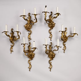 Six Louis XV Style Gilt-Bronze Bras de Lumiere