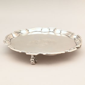 George II Sterling Silver Waiter, London, 1734