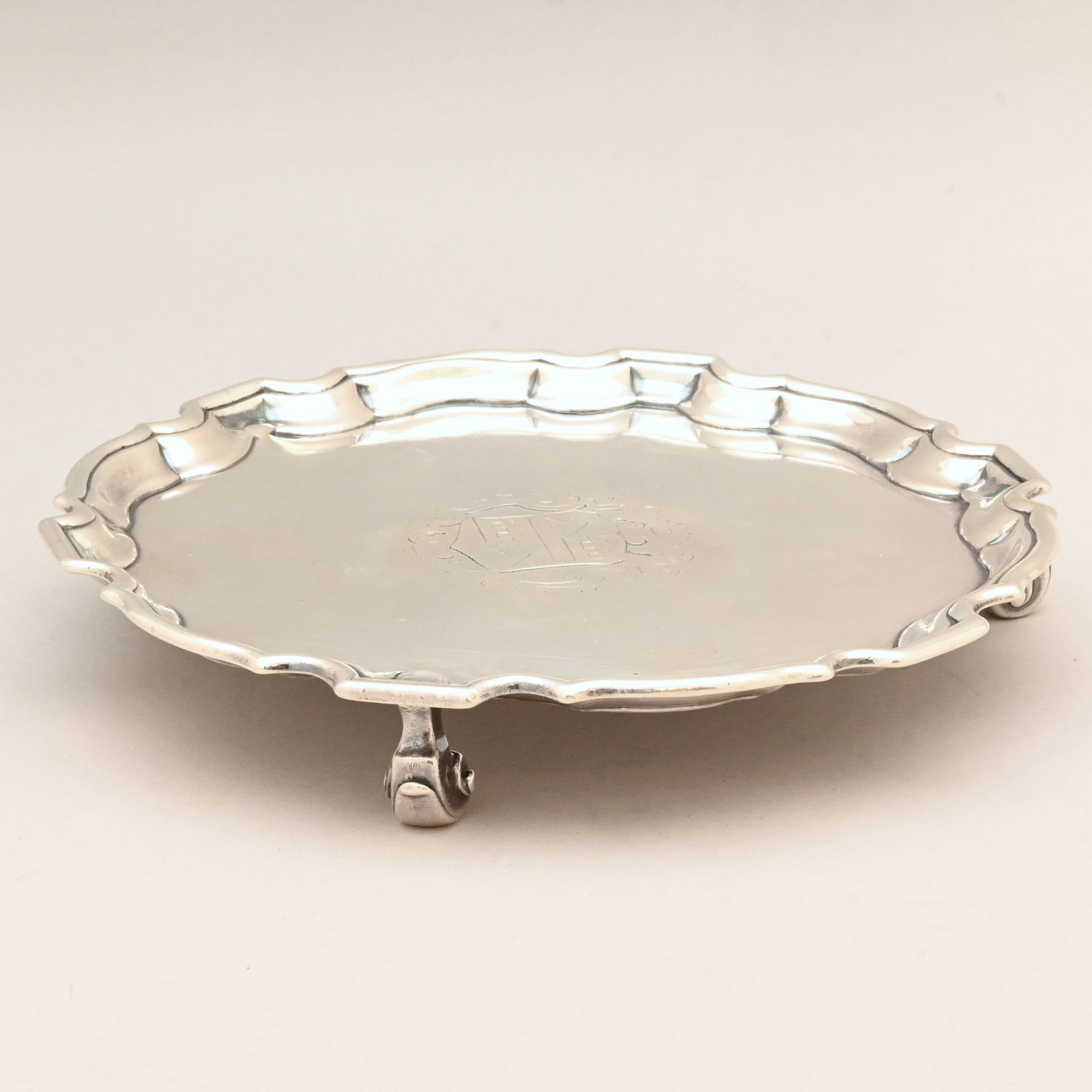 George II Sterling Silver Waiter, London, 1734 (1 of 4)