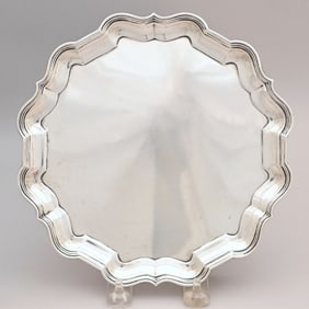 George V Sterling Silver Waiter,M&P,Sheffield,1927