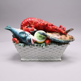 Italian Majolica 'Frutti di Mare' Centerpiece