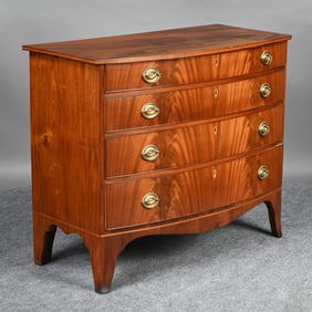 New England Federal Mahogany Bow-Front Chest