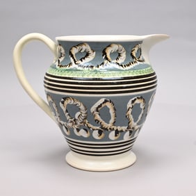 British Mochaware Pearlware Jug, Circa 1830