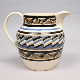 British Mochaware 'Dutch Shape' Jug, Circa 1825