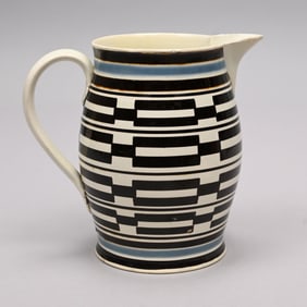 British Mochaware Pearlware Jug, 1800-20