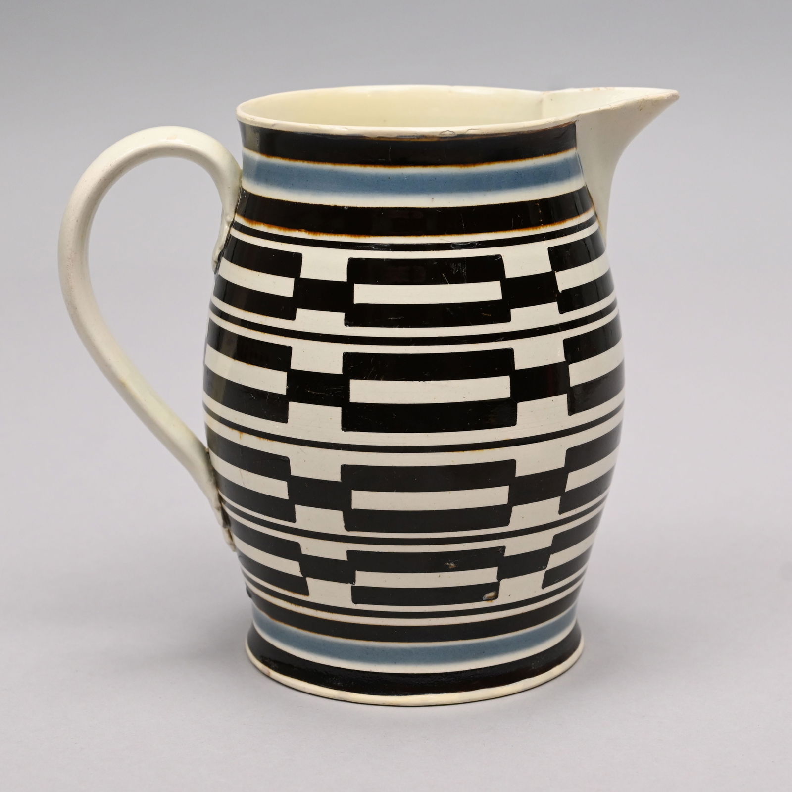 British Mochaware Pearlware Jug, 1800-20 (1 of 6)