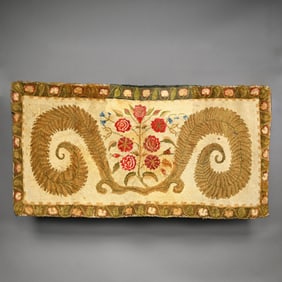 New England Shirred and Hooked Hearth Rug