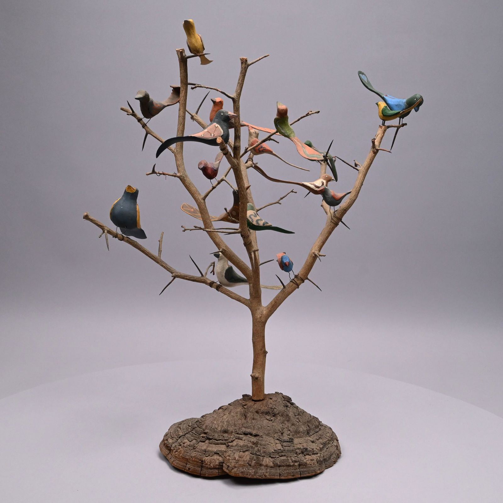 Folk Art Bird Tree, Walter & June Gottshall, 1977 (1 of 9)
