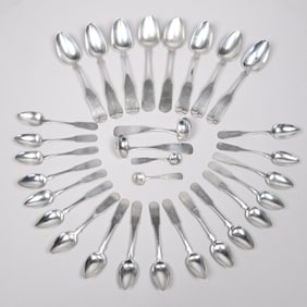 Group Coin Silver Spoons, J.H. Clark,New York,1815