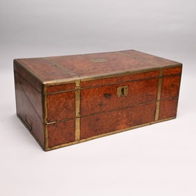 William C. Endicott's Burl Walnut Travelling Desk