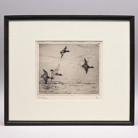 Frank Benson - Four Ducks in Flight