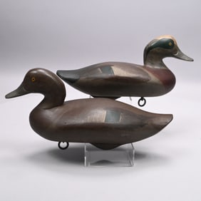 R. (Robert) Madison Mitchell - Pair Widgeon Decoys
