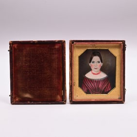 American Portrait Miniature Depicting a Lady