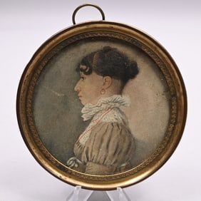 Portrait Miniature Depicting a Lady