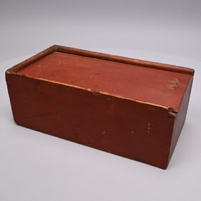 New England Pine Candlebox in Red Paint