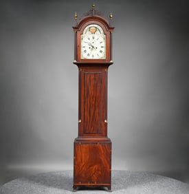 Portsmouth Federal Inlaid Mahogany Tall Case Clock