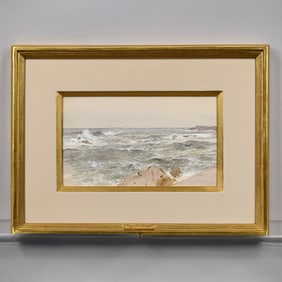 William Trost Richards -Coastal View, Rocks & Surf