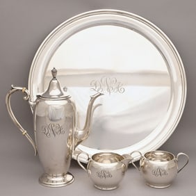 American Sterling Silver Tea Service and a Tray
