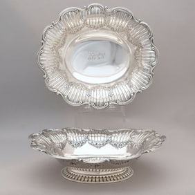 Pair of American Sterling Silver Serving Bowls