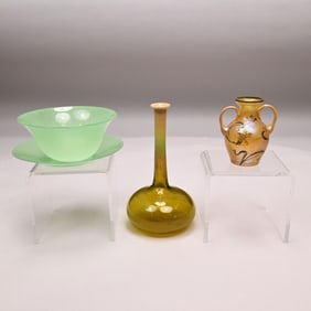 Three American and English Art Glass Wares