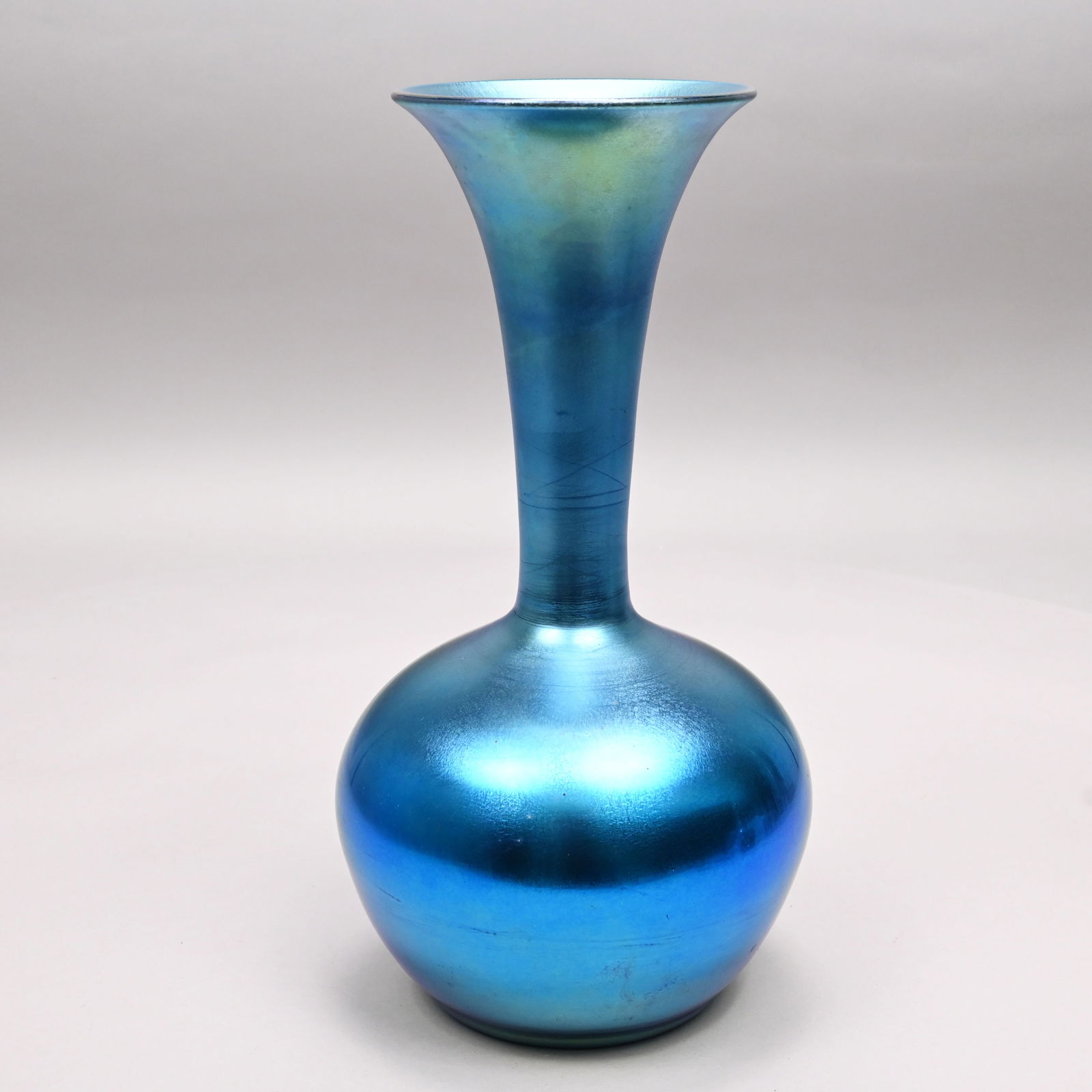 American Art Glass Vase in Blue, Durand Glass (1 of 8)