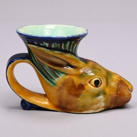 Wedgwood Majolica Hare's Head Stirrup Cup