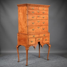 New Hampshire Queen Anne Maple Highboy