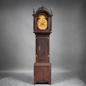 New Hampshire Cherry Tall Case Clock,T. & S. Abbot