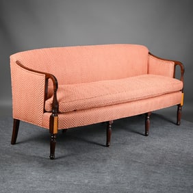 New England Federal Satinwood-Inlaid Mahogany Sofa