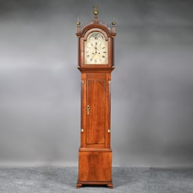 New Hampshire Cherry Tall Case Clock, T. Chandler