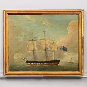 British Ship's Portrait of a Royal Navy Frigate
